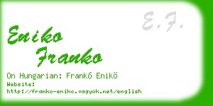 eniko franko business card